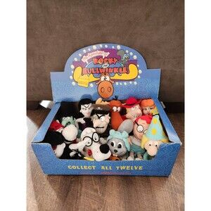 1999 CVS Rocky & Bullwinkle Collectable Beans Full Set Of 12 With Display Box
